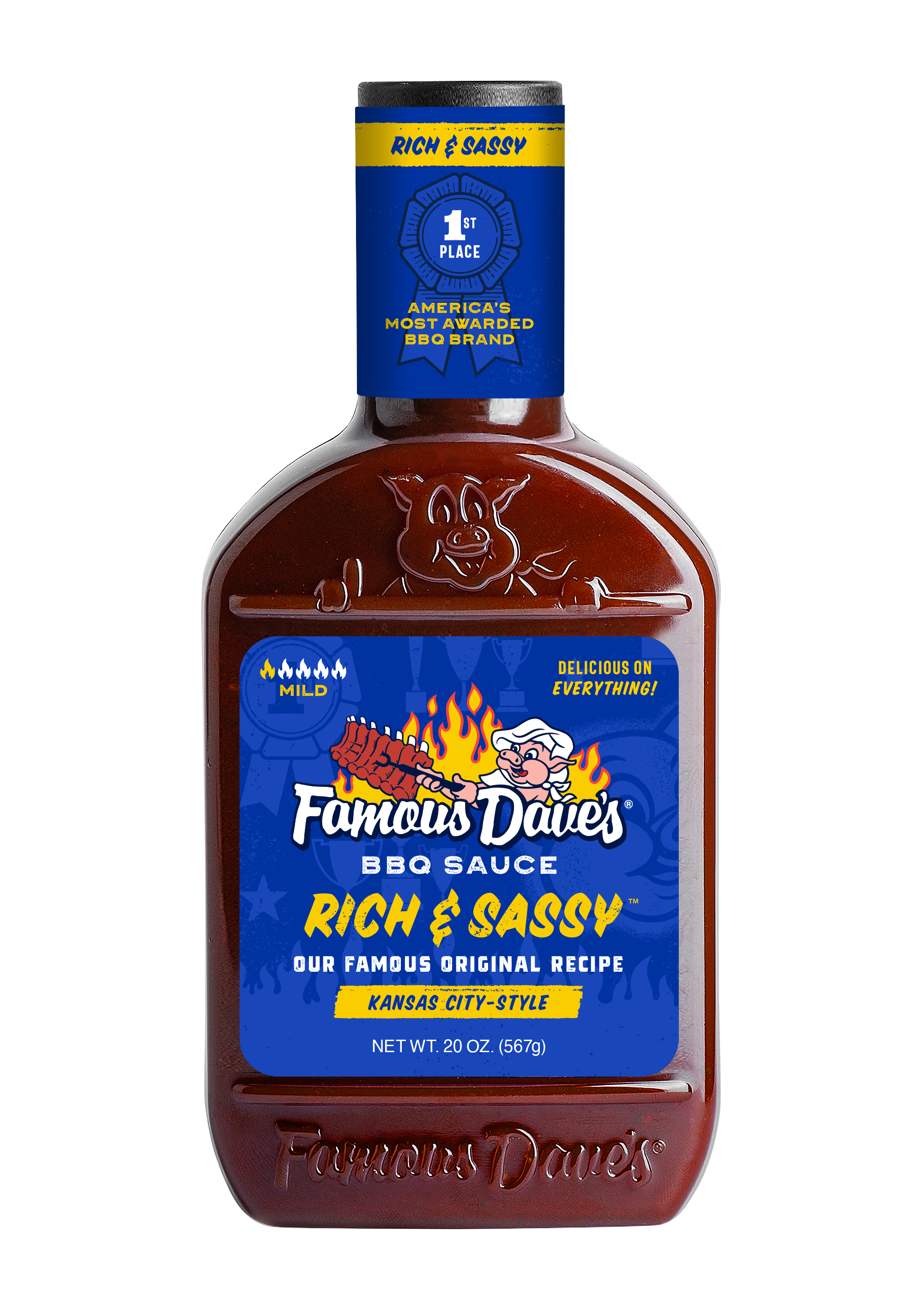 Famous Dave's BBQ Sauce, Rich & Sassy, Original Recipe, Kansas City-Style 20 Oz