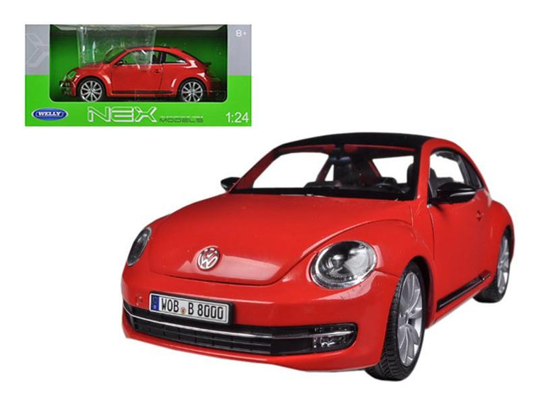 Welly VOLKSWAGEN Beetle Red With Sunroof 1/24 Diecast Car Model By 24032