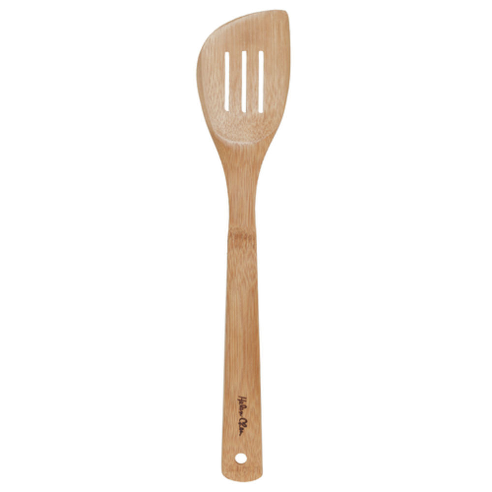 Helen's Asian Kitchen Stir Fry Spatula, Natural Bamboo, Slotted, 13 Inch
