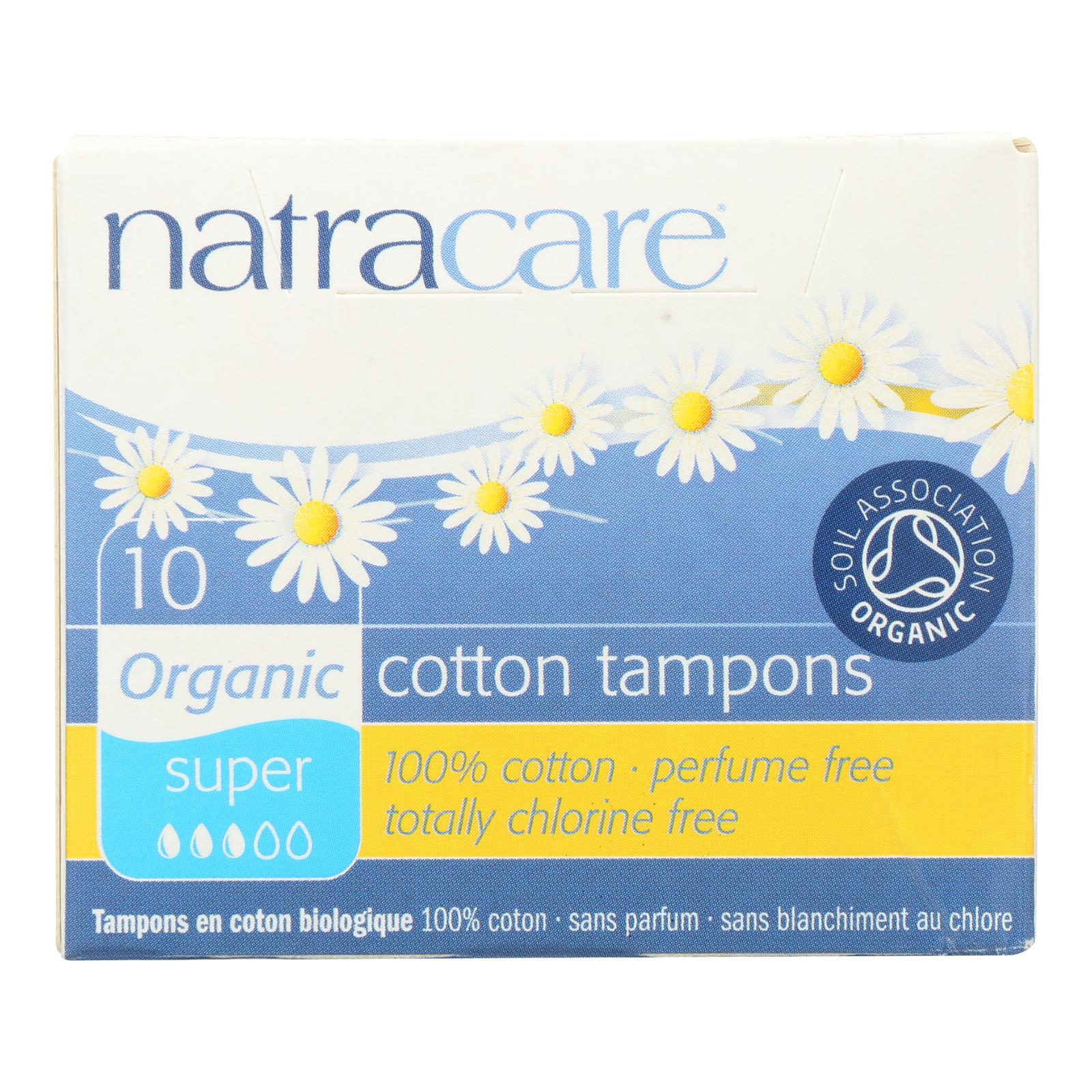 Natracare Organic Cotton Tampons, Super, 10 Tampons