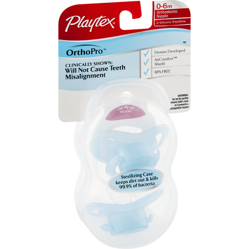Playtex OrthoPro Silicone Pacifier 0-6m - 2CT