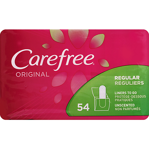 Carefree Original Regular Unscented Liners To Go 54 Ct Pack