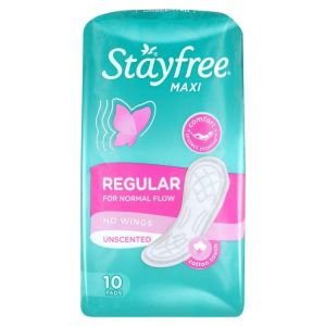 Stayfree Pads Maxi Anti Leak Reg 10s