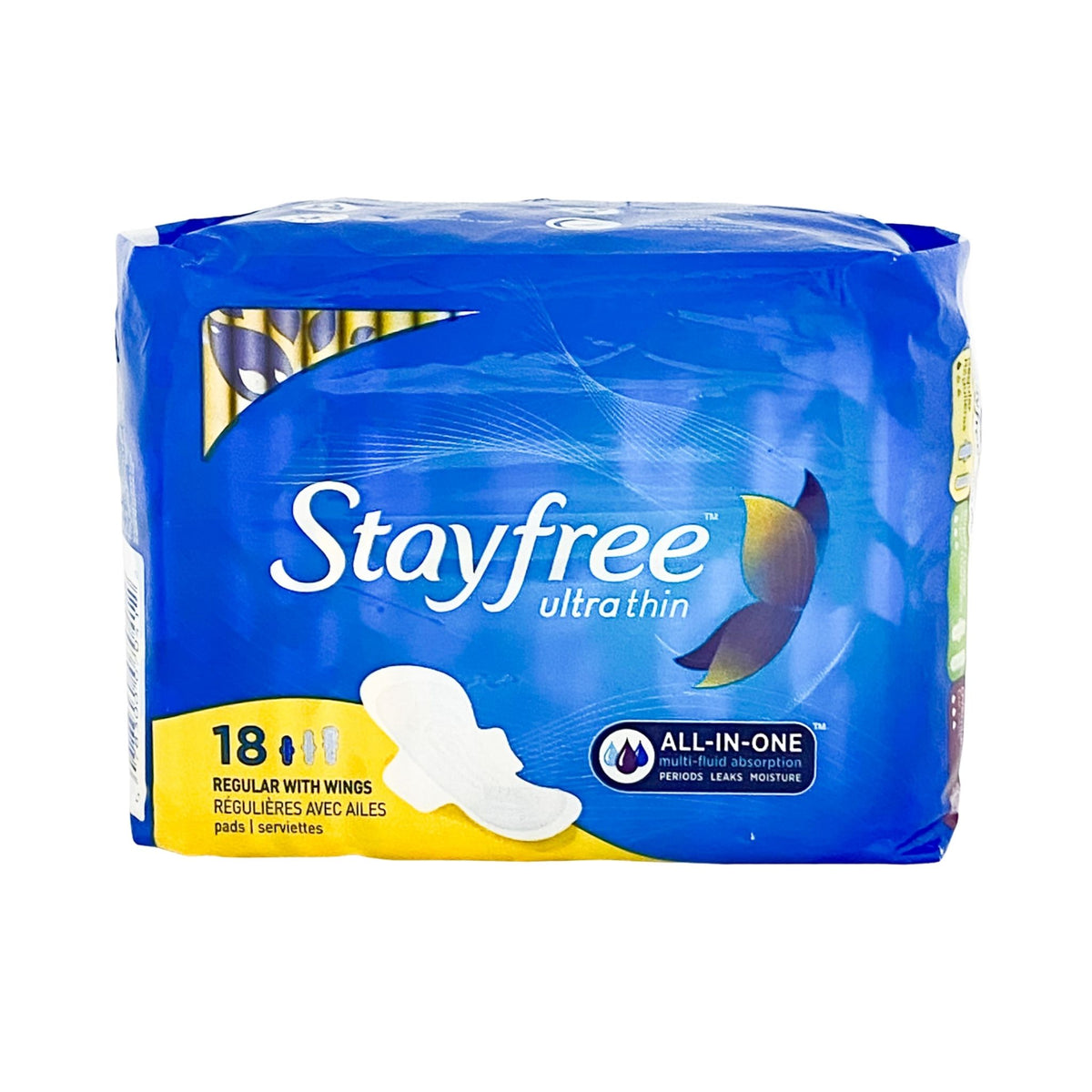 Stayfree Pads, Ultra Thin, Regular With Wings, Muli-Fluid Absorbency