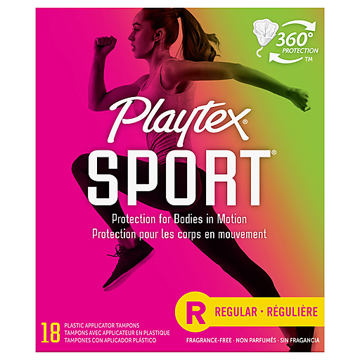 Playtex Sport Regular Plastic Applicator Tampons