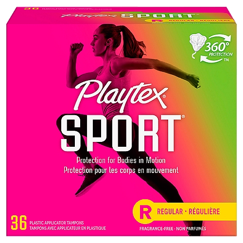 Playtex Sport Regular Plastic Applicator Tampons