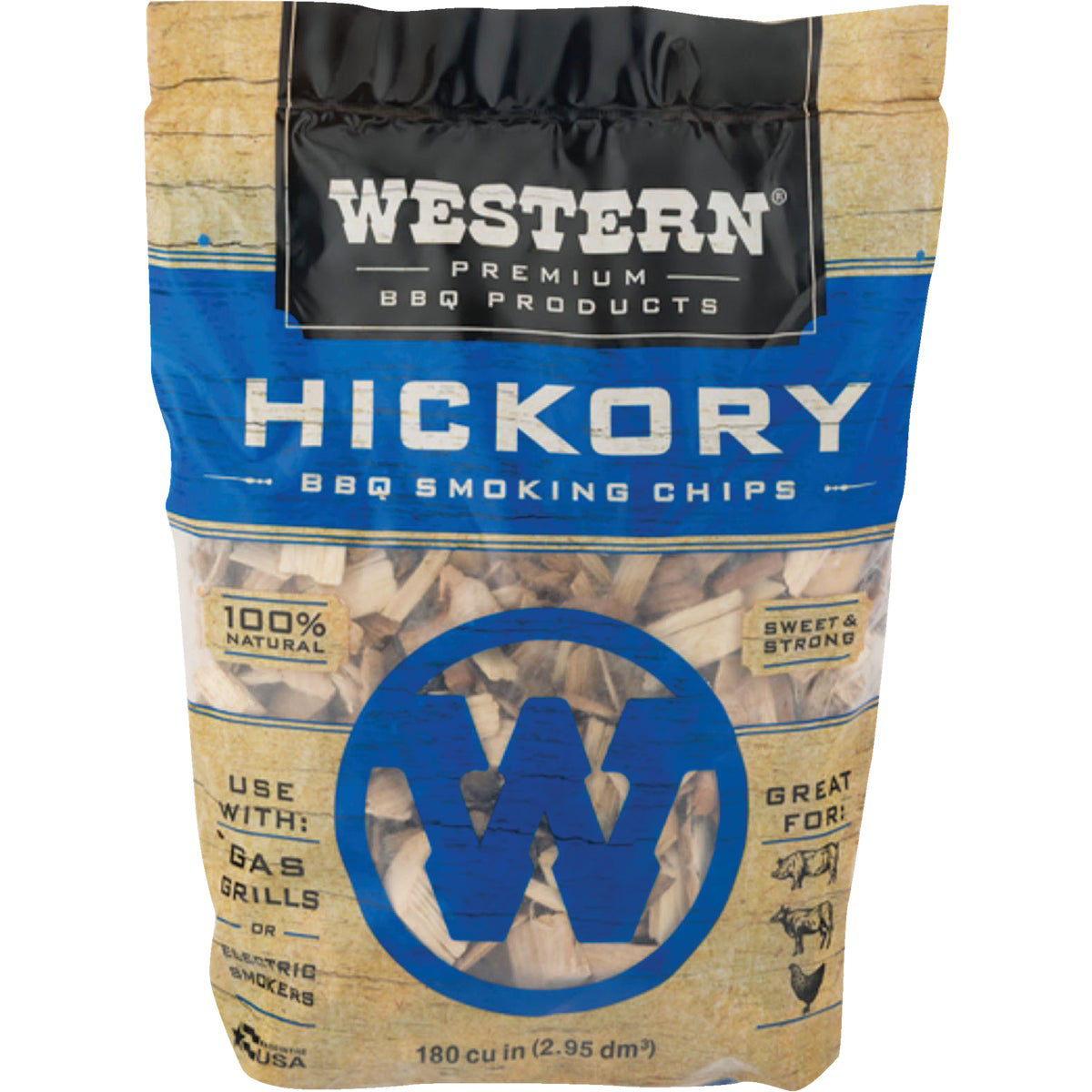 Western Hickory Wood Smoking Chips Premium Woods