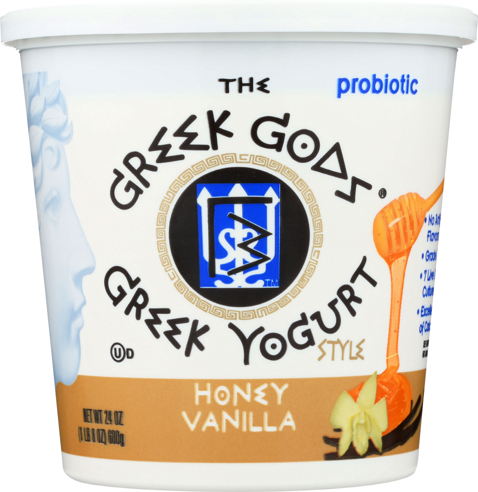 The Greek Gods Honey Vanilla Style Yogurt 24 Oz. Tub