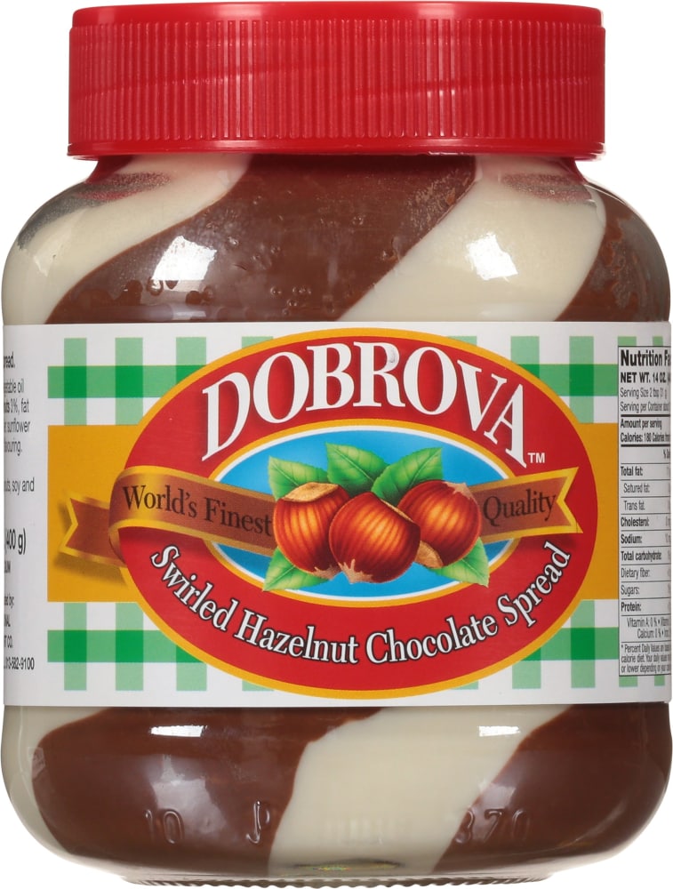 Dobrova Spread, Swirled Hazelnut Chocolate 14 Oz