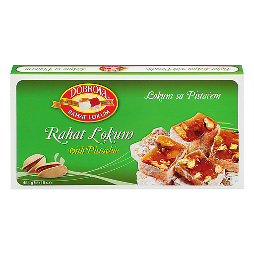 Dobrova Rahat Lokum, With Pistachio 16 Oz