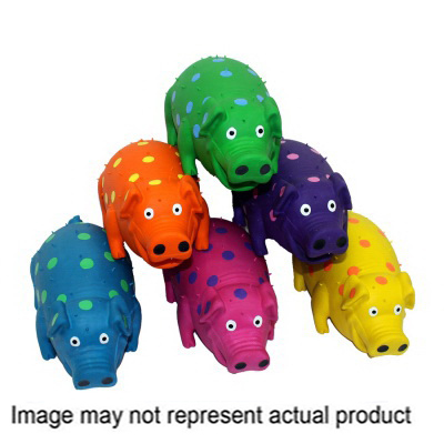 Multipet 61004 Dog Pig Toy, Latex, Assorted Colors