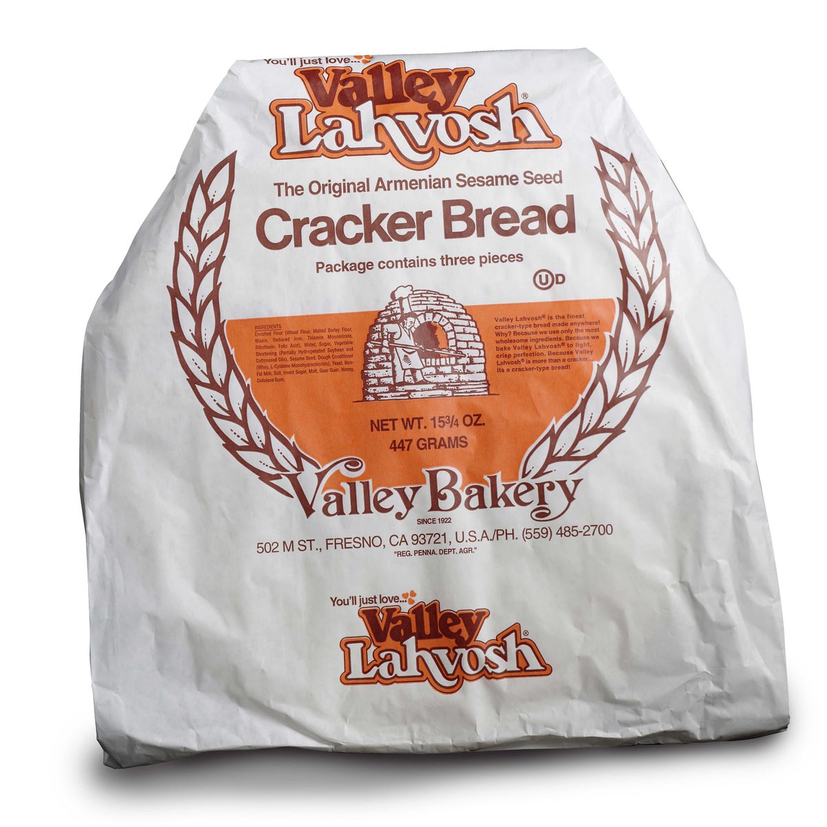 Valley Lahvosh Round Original Crackerbread, 26 Ounce -- 5 Per Case