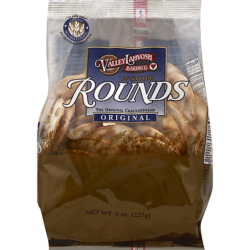 Valley Lahvosh Crackerbread, Original, 2 Inch Small Rounds 8 Oz