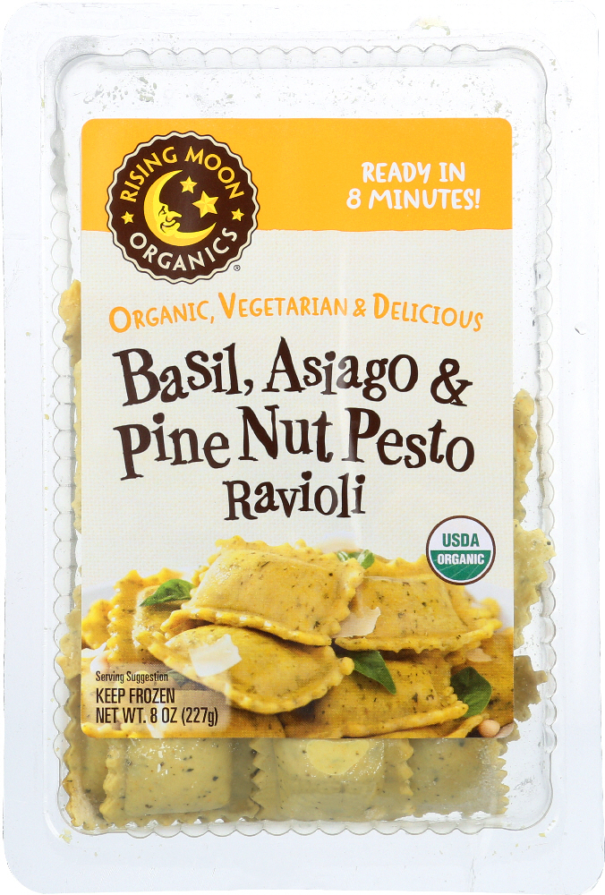 Rising Moon Ravioli, Organic, Classic Pesto
