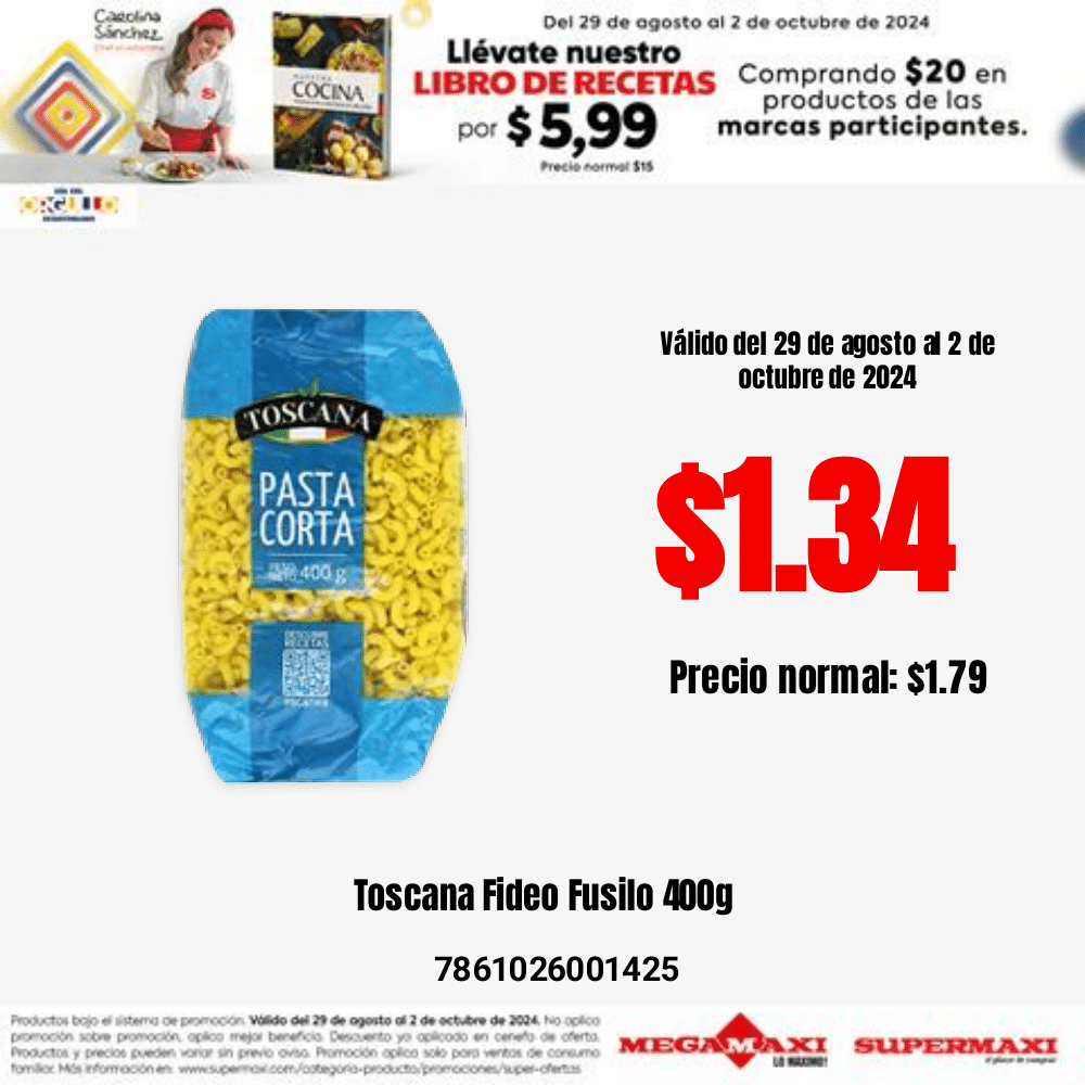 Fideo Fusilo TOSCANA 400 G
