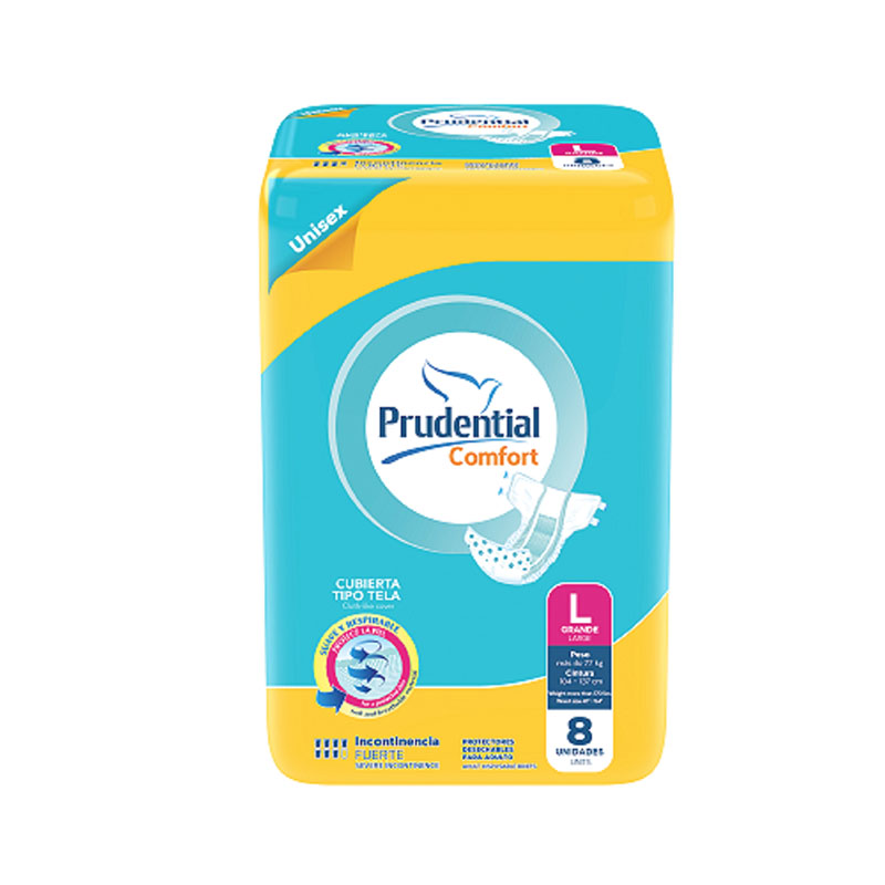 Prudential Pañal Confort Grande 8 Unidades