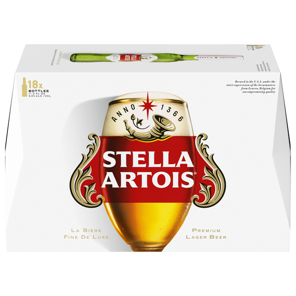 Stella Artois Lager Beer - 18pk/11.2 Fl Oz Bottles