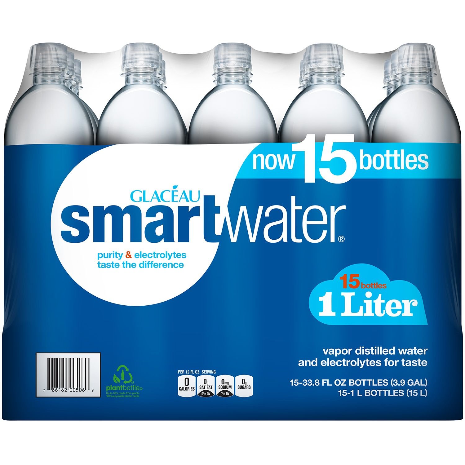 Smart Water Glaceau Sparkling 12-33.8 Fl. Oz. Bottles