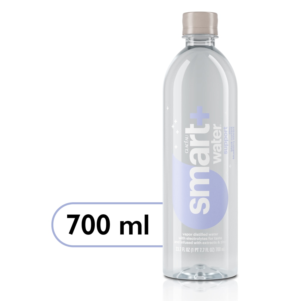 Smartwater Distilled Water, Vapor, Black Currant Blueberry Extract, Support 23.7 Fl Oz