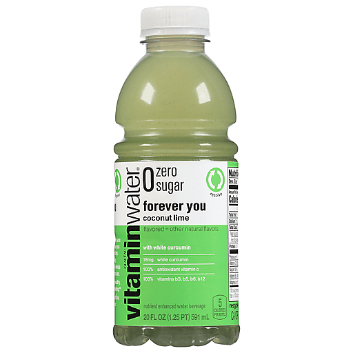 Vitaminwater Water Beverage, Zero Sugar, Forever You, Coconut Lime 20 Fl Oz