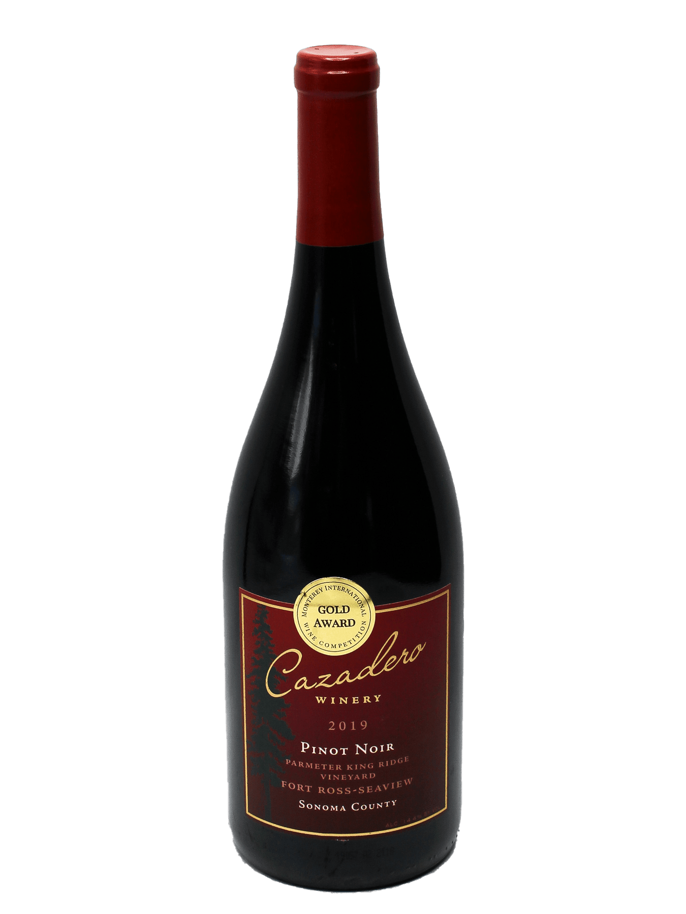 Wine 2019 Cazadero Winery Parmeter King Ridge Vineyard Pinot Noir - Double Gold Winner