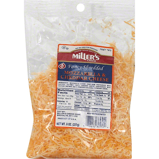 Miller's Fancy Shredded Cheese, Mozzarella & Cheddar