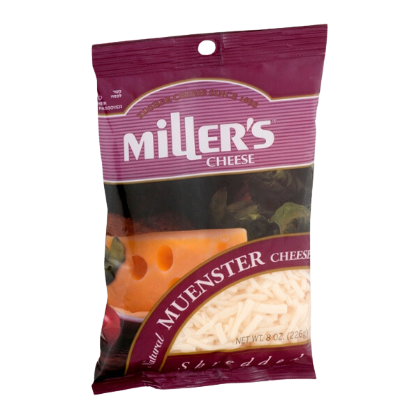 Miller's Muenster Shredded Cheese - 8 Oz