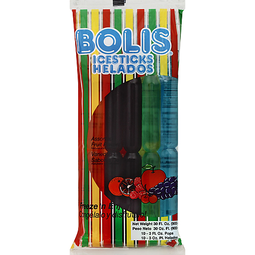 Bolis Icesticks, Assorted Fruit Flavors