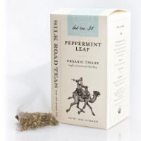 Silk Road Teas Organic Peppermint Leaf Tisane Herbal Tea Certified NOP Box 15 Sachets (2g Ea)