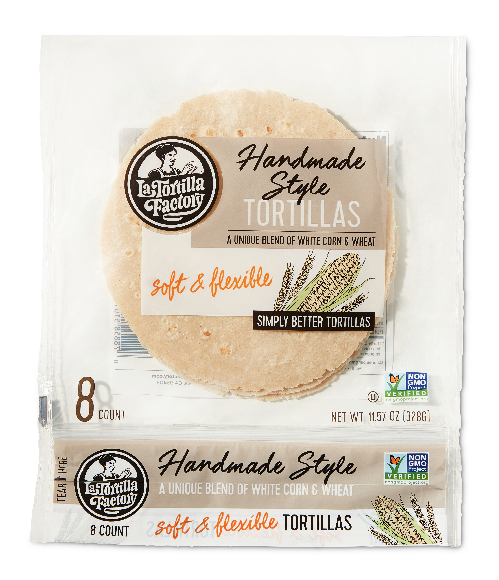 La Tortilla Factory Tortillas, White Corn & Wheat, Handmade Style