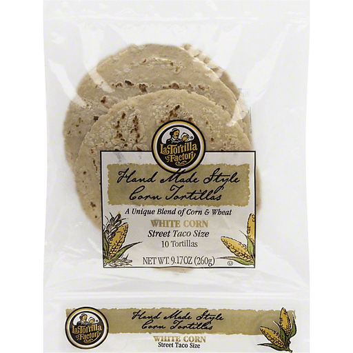 La Tortilla Factory White Corn, Street Taco Size Tortillas