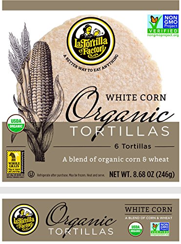 La Tortilla Factory White Corn Organic Tortillas 6ct