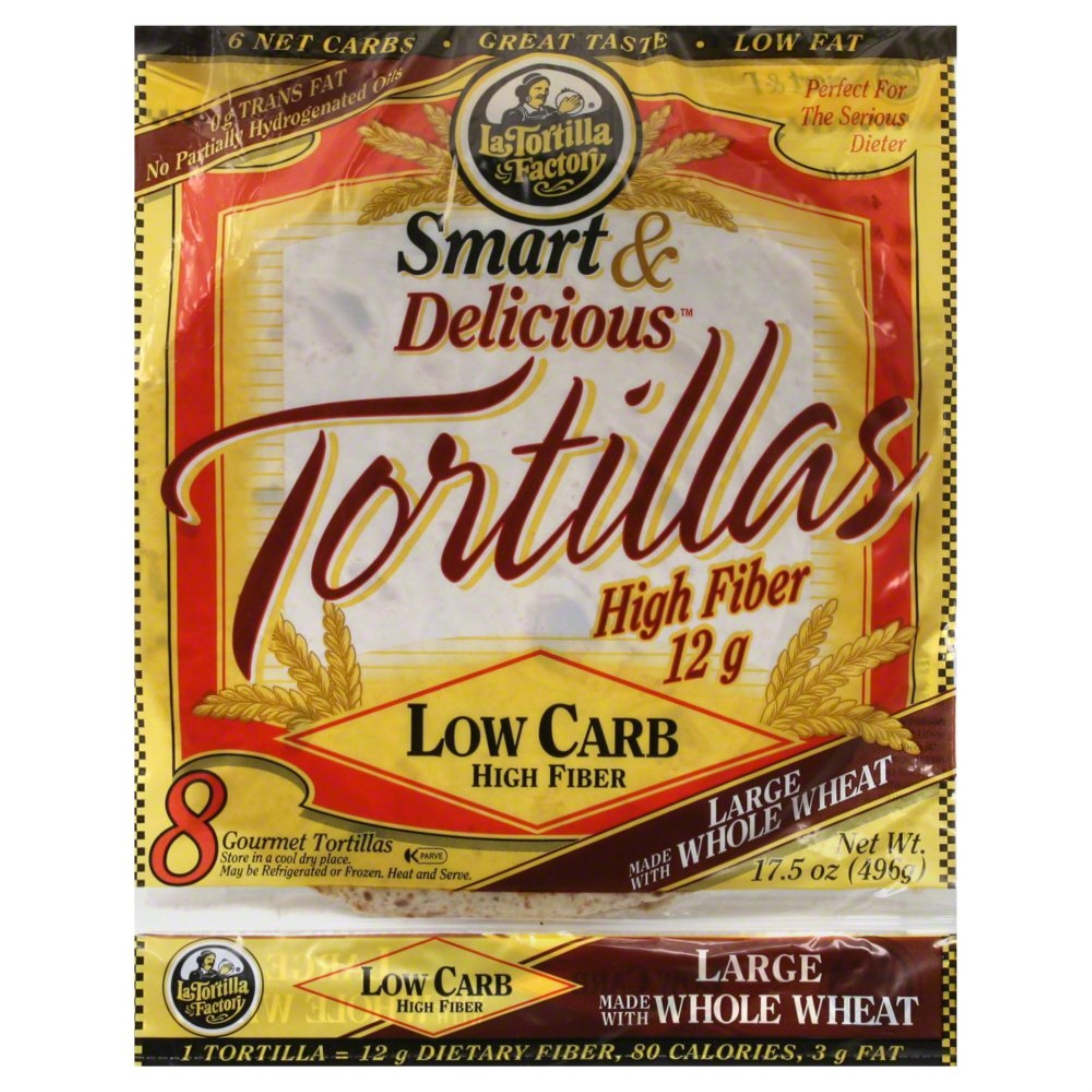 La Tortilla Factory Tortillas, Whole Wheat, Low Carb, Large Size