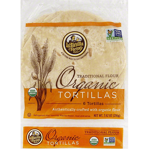 La Tortilla Factory Traditional Flour Organic Tortillas, 7.62 Oz