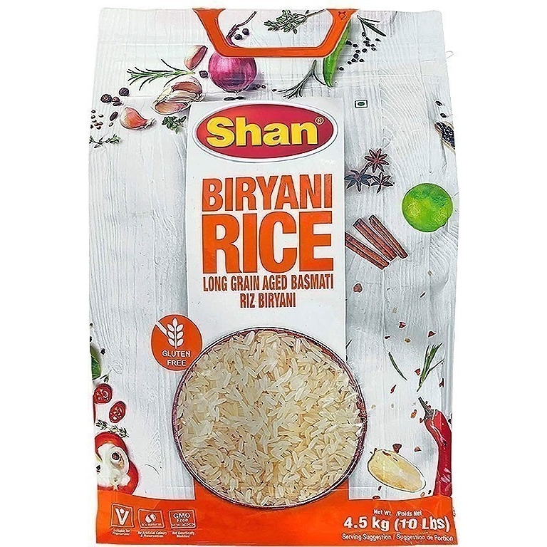 Shan Extra Long Grain Basmati Biriyani Rice 10Lb
