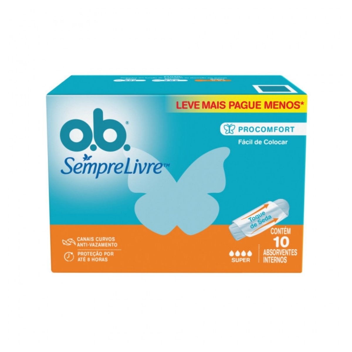 Sempre Livre Absorvente Interno Ob Original Super 10 Unidades