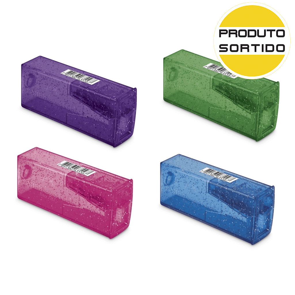 Faber Castell Apontador Com Deposito Glitz, Cores Sortidas, - BT 1 UN