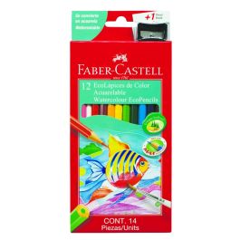 12 Eco-lápices De Color Acuarelables