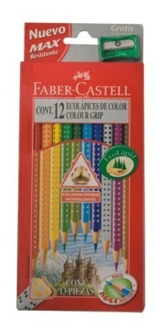 Lapices De Colores Faber Castell Grip 12 Largos