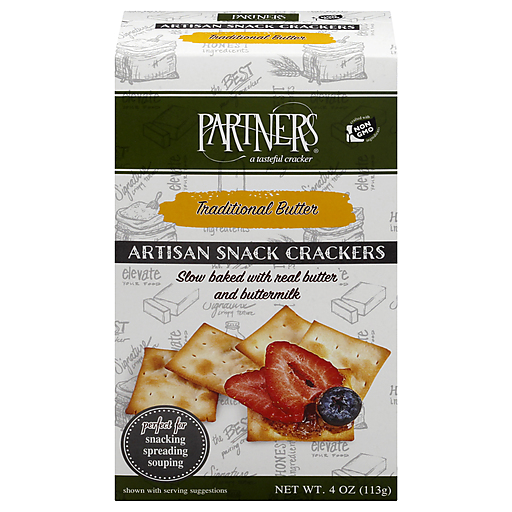 Partners Snack Crackers, Traditional Butter, Artisan 4 Oz