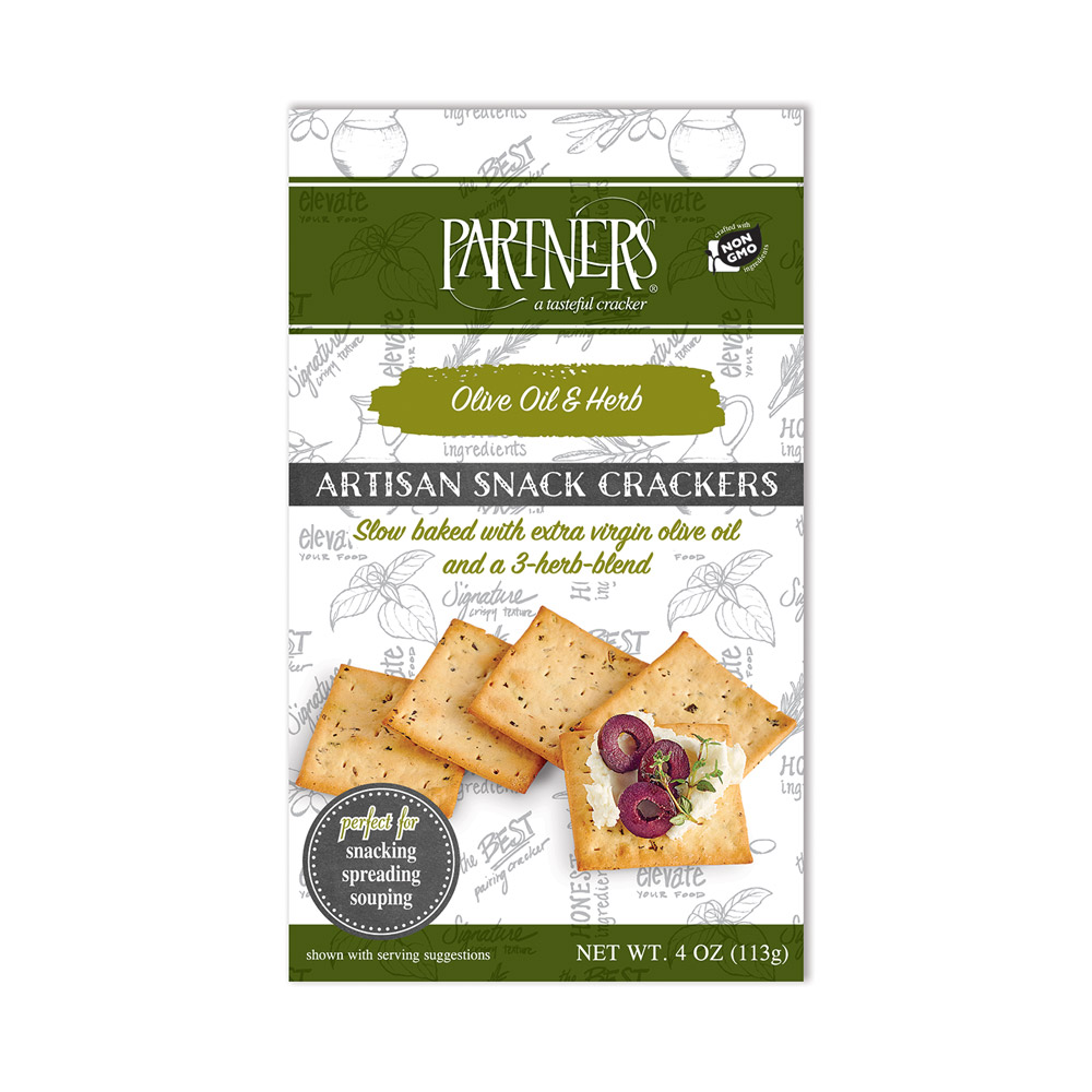 Partners Artisan Olive Oil & Herb Snack Crackers 4 Oz
