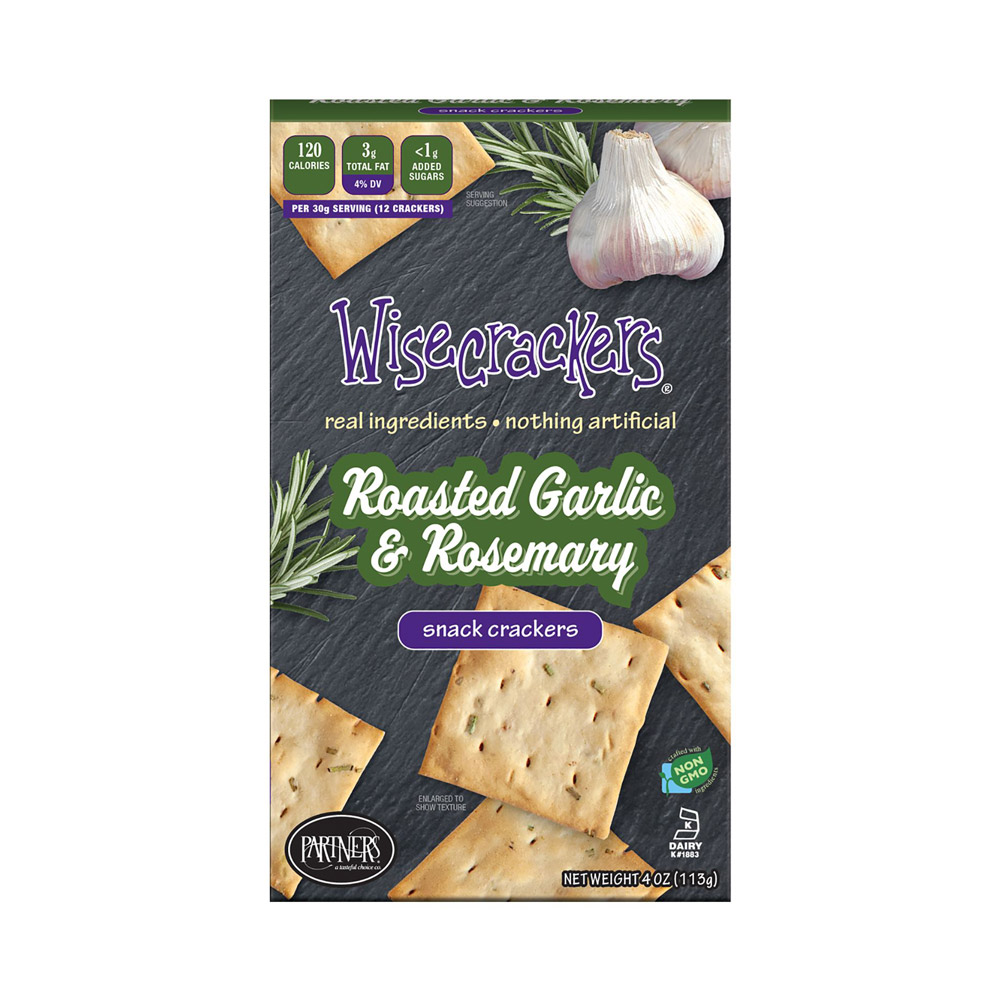 Partners Low Fat Roasted Garlic With Rosemary Wisecrackers 4 Oz