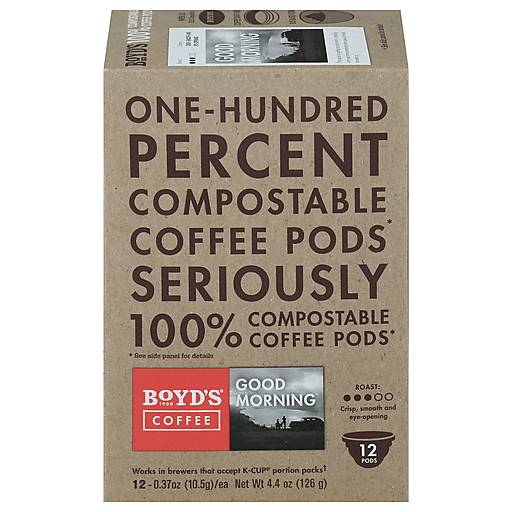 Boyd's Coffee Good Morning Single Serve Pods, 12 Cups