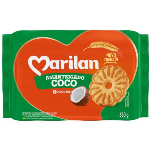 Marilan Biscoito Amanteigado Côco 330g