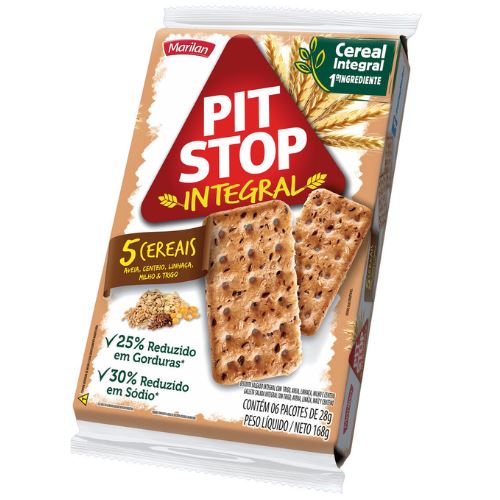 Marilan Biscoito Pit Stop 5 Cereais 168g