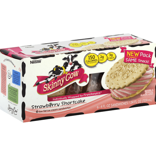 Skinny Cow Ice Cream Sandwiches, Low Fat, Strawberry Shortcake