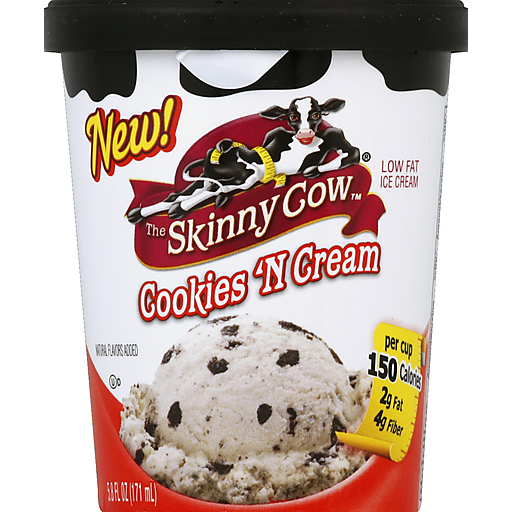 Skinny Cow Ice Cream, Low Fat, Cookies 'N Cream