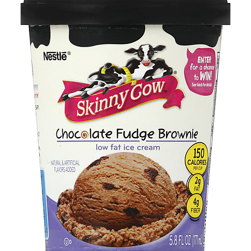 Skinny Cow Ice Cream, Low Fat, Chocolate Fudge Brownie