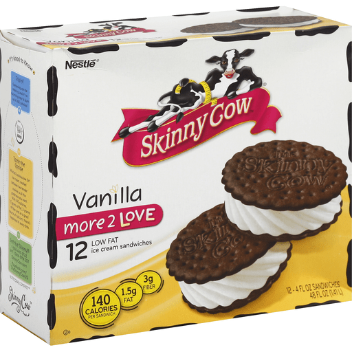 Skinny Cow Ice Cream Sandwiches, Low Fat, Vanilla