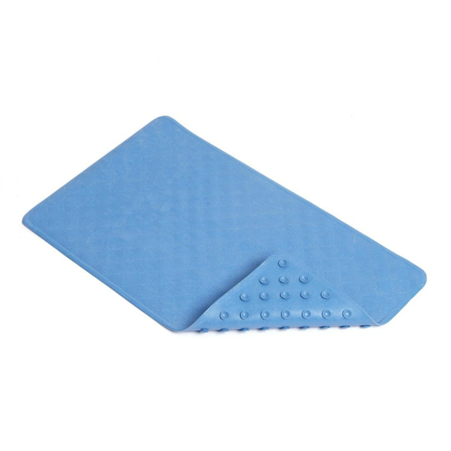 Con-Tact Brand Con-Tact BMAT-C4K01-04 Shells Rubber Bath Mat, 16" X 28", Blue